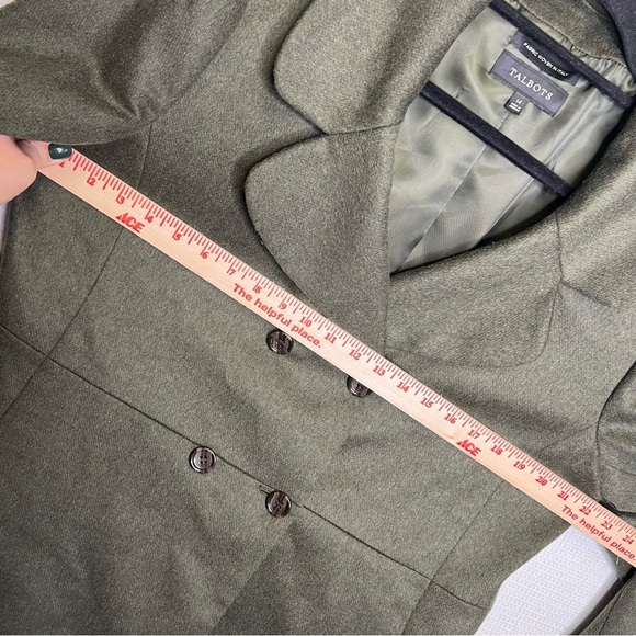 Talbots | Green Woman’s Blazer Coat 14‎ Wool Blend - Picture 5 of 6